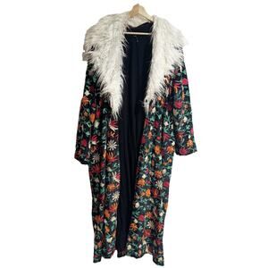 Jennafer Grace Limited Edition Women XL Penny Tulip Embroidered Faux Fur Jacket